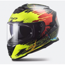 CAPACETE LS2 FF800 DROP BLACK / YELLOW / RED